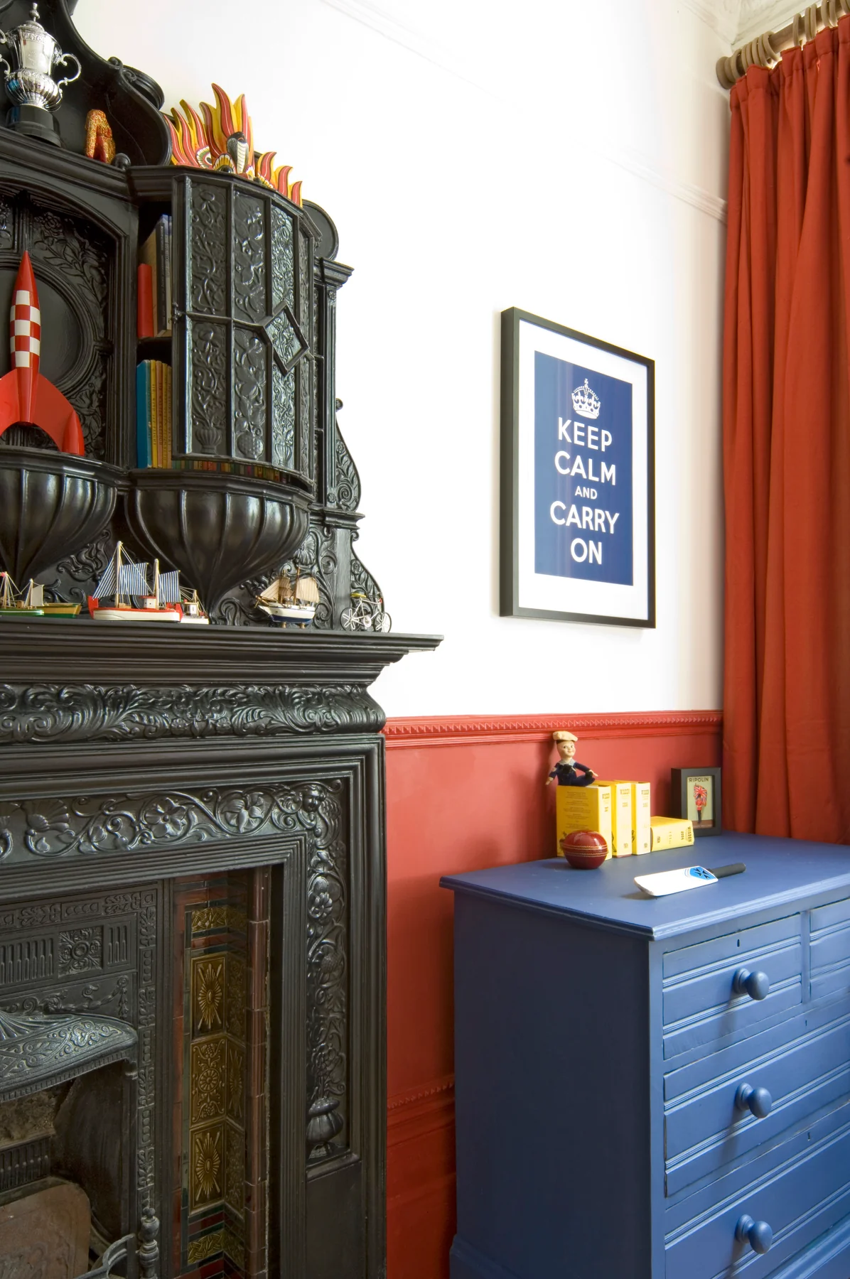 Farrow & Ball: Wimborne White, Incarnadine, Drawing Room Blue