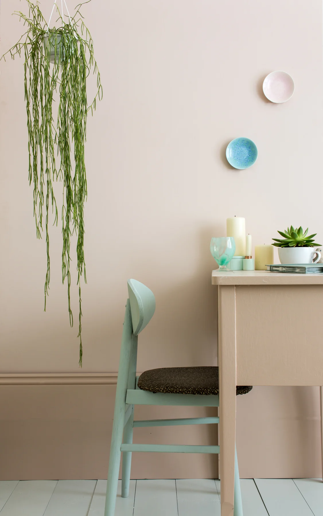 Farrow & Ball: Setting Plaster, Teresa’s Green, Pink Ground, Pale Powder