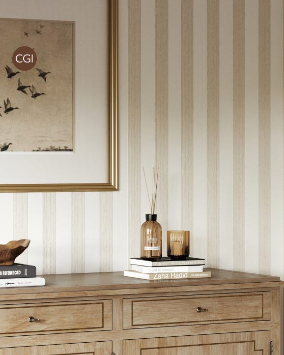 Five Over Stripe — room inspiration. The colourway shown may differ from your selection.